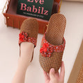 Chaussons d'été en lin avec semelle en bambou