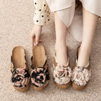 Chaussons d'intérieur en rotin