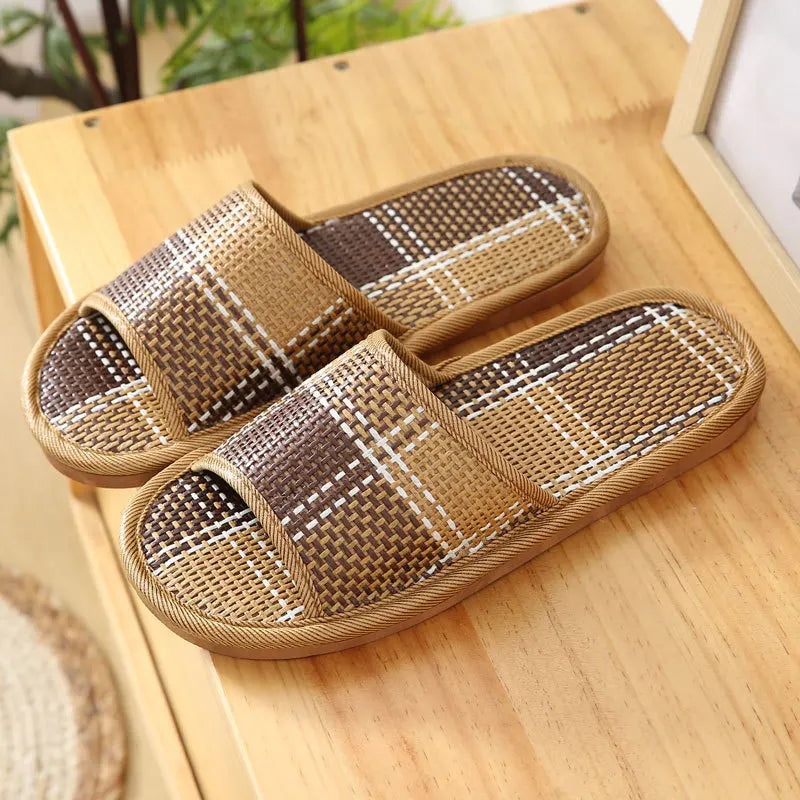 Tongs d'été en bambou et rotin